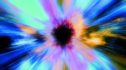 Wall Mural - space 2316: light streams into a black hole in space (loop).