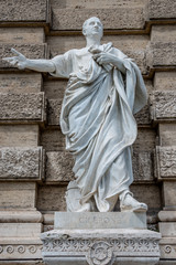 Sticker - Statue of a nobel Roman lawyer Cicero, in front of the Palace of Justice, Rome, Italy