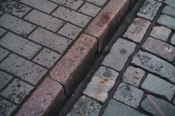 Wall Mural - old stone pavement background