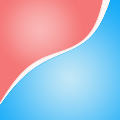 Wall Mural - pink blue gradient background with a white stripe wave