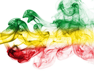 Wall Mural - Ethiopia national smoke flag