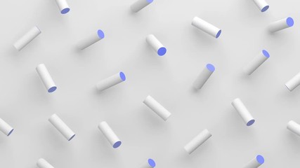 Poster - Seamless abstract 3d rendering of geometric shapes. Computer generated loop animation. Modern background design for poster, cover, branding, banner, placard. 4k UHD