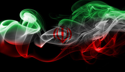 Wall Mural - Iran national smoke flag