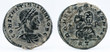 Ancient Roman copper coin of Emperor Constantine II.