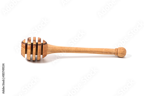 Honey dipper isolated on the white background. Poster Mural XXL