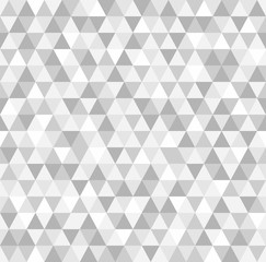 Leinwandbilder - Seamless triangle pattern. Geometric abstract texture background. white and gray color. Vector illustration