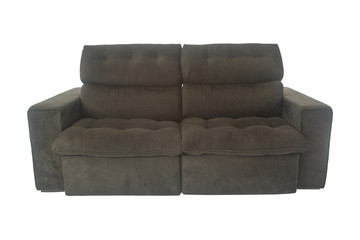 modern grey graphite suede couch sofa  isolated