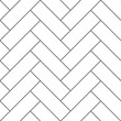 Outline vintage wooden floor herringbone parquet vector seamless pattern