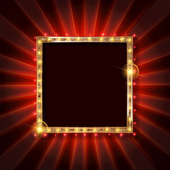 Wall Mural - abstract retro light banner