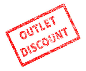 Poster - grunge rubber stamp with text outlet discount white background. outlet discount sign.
