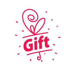 Wall Mural - vector logo gift