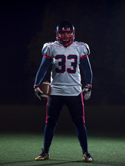 Wall Mural - portrait of confident American football player