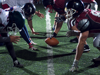 Wall Mural - american football players are ready to start