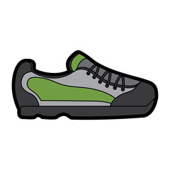 Poster - sport shoe fashion accessory icon vector illustration