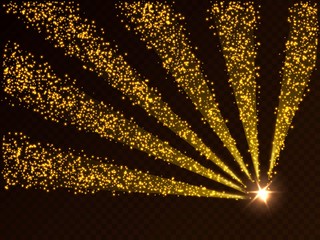 Wall Mural - vector falling star, meteorite or asteroid illustration. falling star trail.