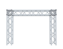 Truss Construction. Isolated On White Background. 3D Vector Illustration.