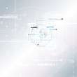 © Ольга Журба - Abstract technology background with various technological elements. Vector illustration.