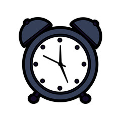 Sticker - clock alarm timer business icon vector illustration