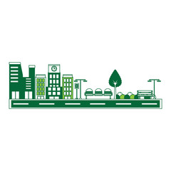 Sticker - City buildings design