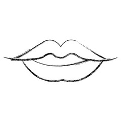 Wall Mural - Sexy lips cartoon icon vector illustrationgraphic design