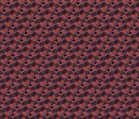 Poster - Abstract colored cubes. Seamless pattern background. 3d rendering