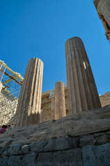 Fototapete - columns ruins and sky  in Parthenon Athens Greece