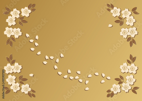 和柄の背景 桜の花の壁紙素材 春の背景素材 Stock Vektorgrafik Adobe Stock