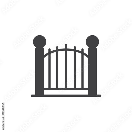 Fotografía Decorative gate icon vector, filled flat sign, solid pictogram isolated on white
