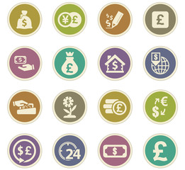 Wall Mural - Currency exchange paper stickers