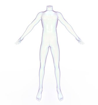 3d illustration of man mannequin. white background isolated. icon for game web.