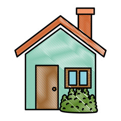 Sticker - house silhouette isolated icon vector illustration design