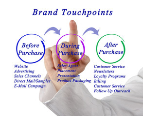 Wall Mural - Diagram of Brand Touchpoint.