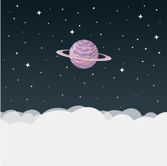Wall Mural - Planet Flat Design
