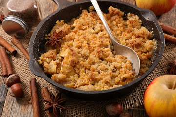 Wall Mural - delicious crumble on pan