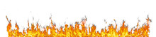 Fire Flames Isolated On White Background.
