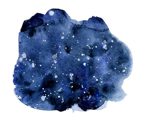  Watercolor night sky background, hand drawn watercolour texture