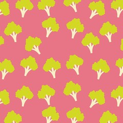 Sticker - broccoli vegetable food seamless pattern