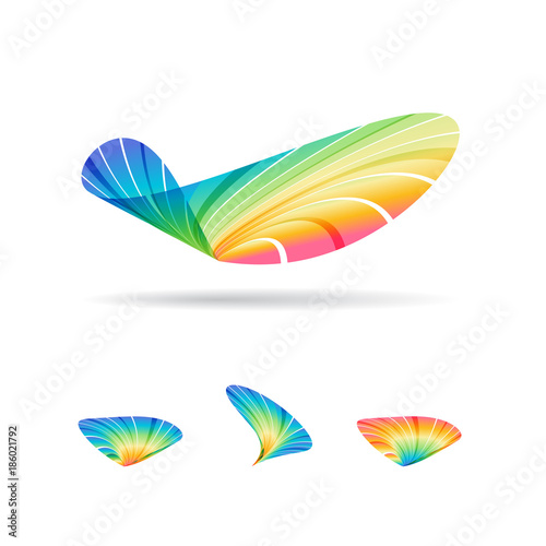 Abstract colorful sign set