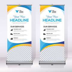 Wall Mural - Roll up banner design template