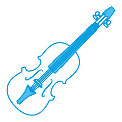 Sticker - Violin music instrument icon vector illustration graphic design