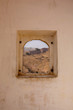 Window view on landscape at Tiger fort in Jaipur India