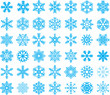 Snowflakes Set - Vector Set of 42
