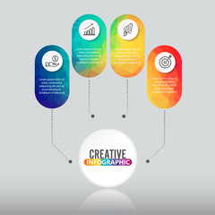 Poster - Timeline infographics design vector and marketing icons can be used for workflow layout, diagram, annual report, web design. Business concept with 4 options, steps or processes.