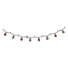 Sticker - lights garlands hanging icon vector illustration design