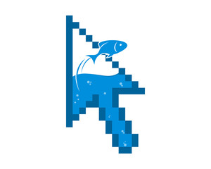 Wall Mural - cursor arrow fish pointer mouse internet web network image vector