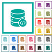 © botond1977 - Database programming flat color icons with quadrant frames