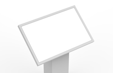 Wall Mural - Kiosk information screen on isolated white background, 3d illustrator