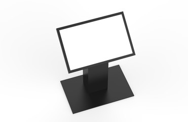 Wall Mural - Kiosk information screen on isolated white background, 3d illustrator