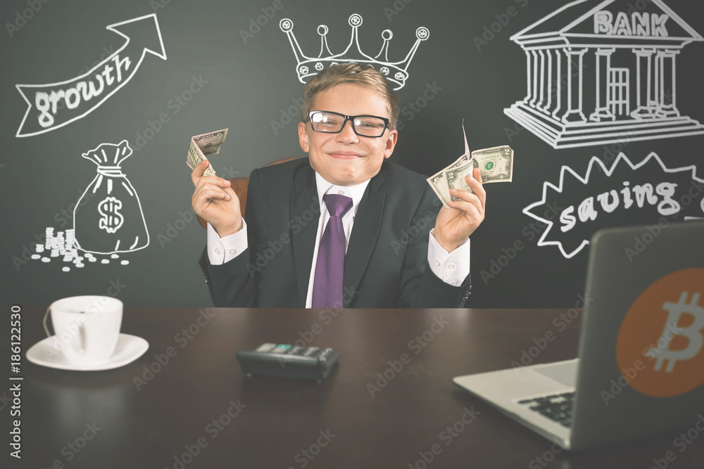 Conceptual image of King of cryptocurrency - bitcoin.