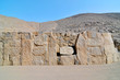 Cerro Sechin temple with reliefs representing 